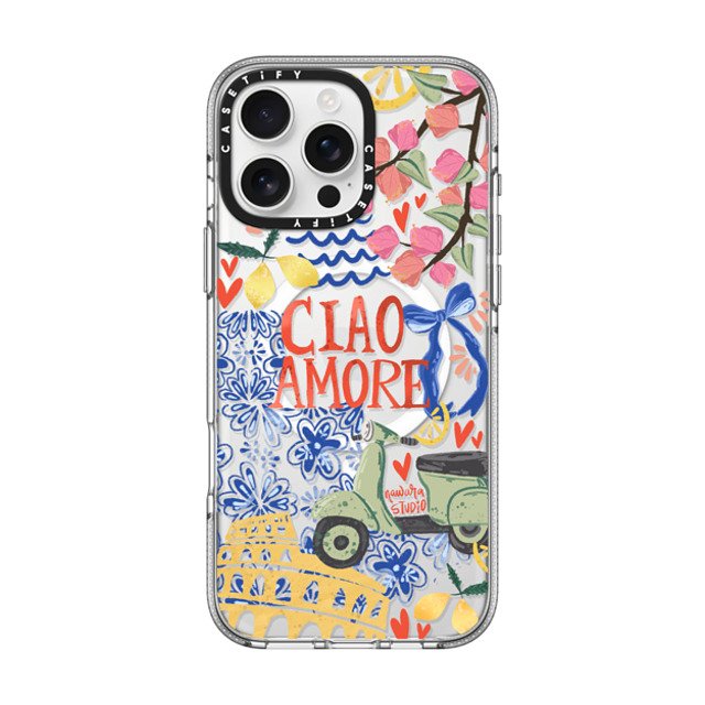 Nawara Studio x CASETiFY iPhone 16 Pro Max ケース クリア クリア ケース MagSafe対応 Ciao Amore