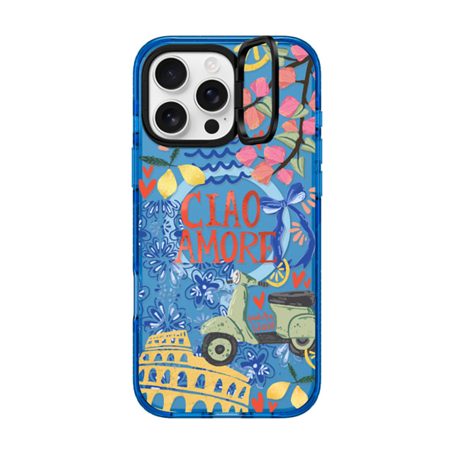 Nawara Studio x CASETiFY iPhone 16 Pro Max Case スカイブルー インパクトリングスタンドケース MagSafe対応 Ciao Amore Nawara Studio x CASETiFY iPhone 16 Pro Max Case スカイブルー インパクトリングスタンドケース MagSafe対応 Ciao Amore