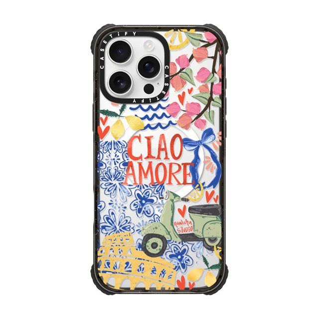 Nawara Studio x CASETiFY iPhone 16 Pro Max Case Black ウルトラ インパクトケース MagSafe 対応 Ciao Amore Nawara Studio x CASETiFY iPhone 16 Pro Max Case Black ウルトラ インパクトケース MagSafe 対応 Ciao Amore