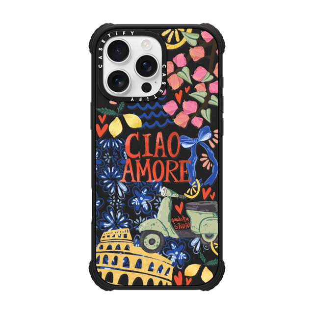 Nawara Studio x CASETiFY iPhone 16 Pro Max Case Matte Black ウルトラ インパクトケース MagSafe 対応 Ciao Amore Nawara Studio x CASETiFY iPhone 16 Pro Max Case Matte Black ウルトラ インパクトケース MagSafe 対応 Ciao Amore