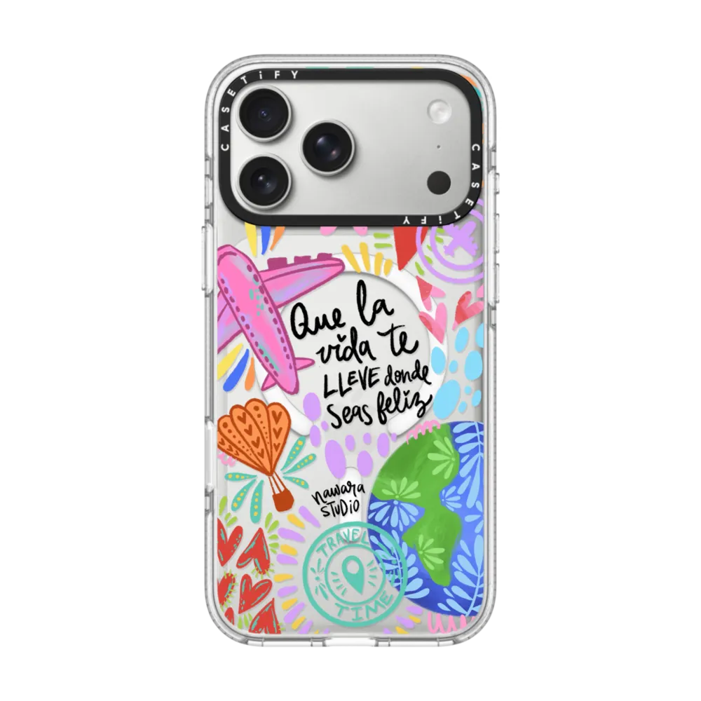 Impact Clear iPhone 17 Pro Max Case MagSafe Compatible - Ser feliz