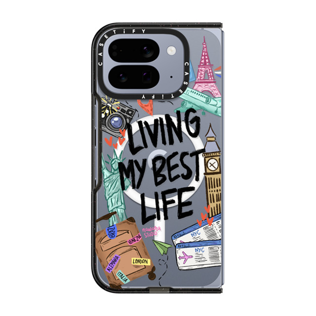 Nawara Studio x CASETiFY Pixel 10 Pro Fold ケース Sticker,Quote ブラック マグネット式 インパクトケース Travel Lover by Nawara Studio Halloween Nawara Studio x CASETiFY Pixel 10 Pro Fold ケース Sticker,Quote ブラック マグネット式 インパクトケース Travel Lover by Nawara Studio Halloween