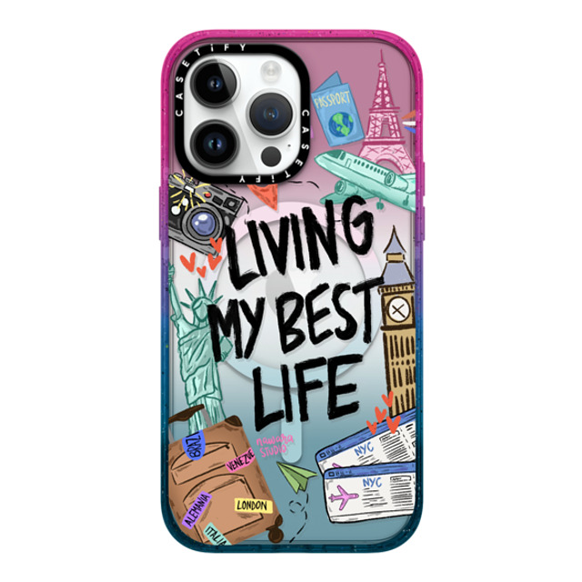 Nawara Studio x CASETiFY iPhone 14 Pro Max Case Cotton Candy Impact Case MagSafe Compatible Travel Lover by Nawara Studio Nawara Studio x CASETiFY iPhone 14 Pro Max Case Cotton Candy Impact Case MagSafe Compatible Travel Lover by Nawara Studio