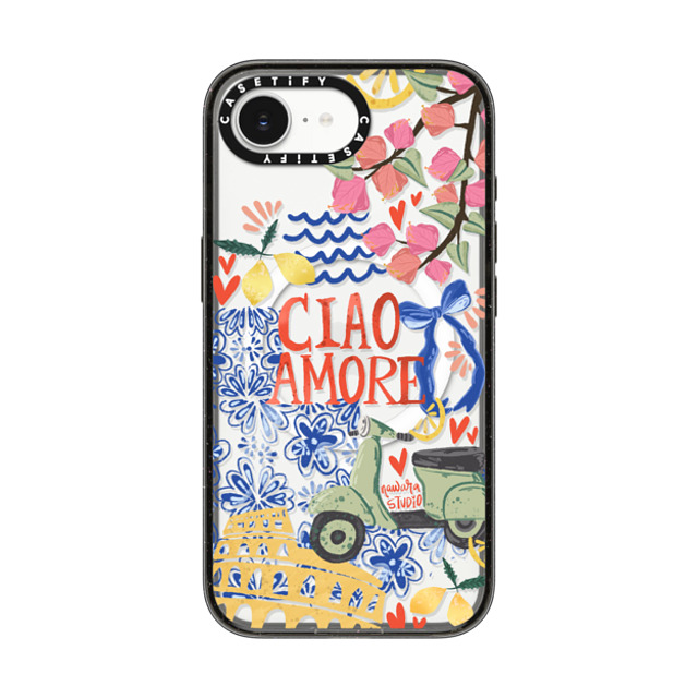 Nawara Studio x CASETiFY iPhone 17e �P�[�X Summer,Floral �u���b�N �C���p�N�g�P�[�X MagSafe�Ή� Ciao Amore