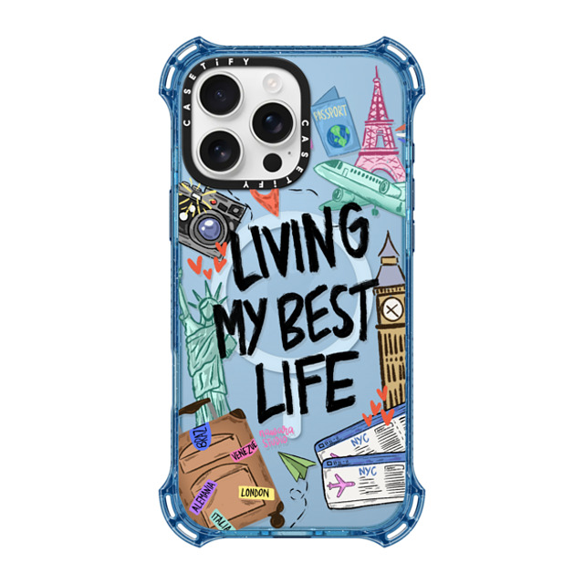 Nawara Studio x CASETiFY iPhone 16 Pro Max Case ベイビーブルー バウンスケース Travel Lover by Nawara Studio Nawara Studio x CASETiFY iPhone 16 Pro Max Case ベイビーブルー バウンスケース Travel Lover by Nawara Studio