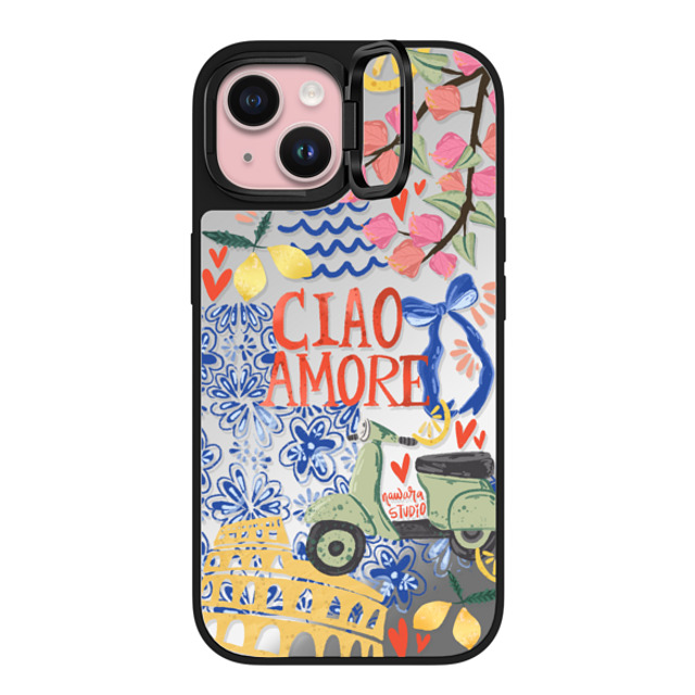 Nawara Studio x CASETiFY iPhone 15 Case Travel,Digital Art Silver on Black ミラー リングスタンドケース MagSafe対応 Ciao Amore Back to School Nawara Studio x CASETiFY iPhone 15 Case Travel,Digital Art Silver on Black ミラー リングスタンドケース MagSafe対応 Ciao Amore Back to School