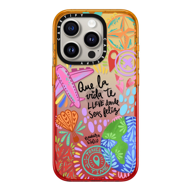 Nawara Studio x CASETiFY iPhone 15 Pro Case Travel,Digital Art Peach Haze インパクトケース Ser feliz Mother's Day Nawara Studio x CASETiFY iPhone 15 Pro Case Travel,Digital Art Peach Haze インパクトケース Ser feliz Mother's Day