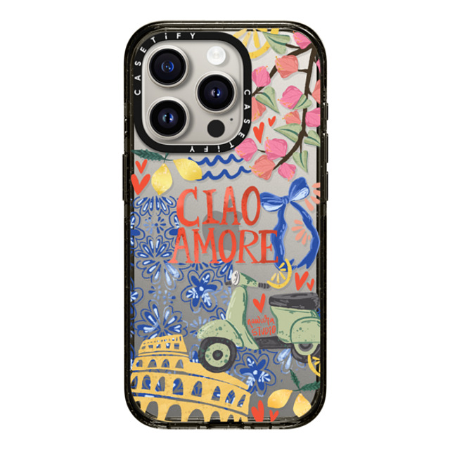 Nawara Studio x CASETiFY iPhone 15 Pro ケース ブラック インパクトケース Ciao Amore