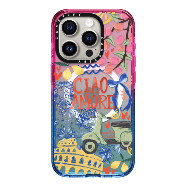 Nawara Studio x CASETiFY iPhone 15 Pro ケース Cotton Candy インパクトケース MagSafe対応 Ciao Amore