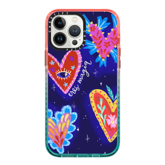 Nawara Studio x CASETiFY iPhone 13 Pro Max ケース Pink/Blue インパクトケース Eres Magia