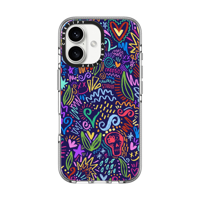 Nawara Studio x CASETiFY iPhone 16 ケース Sticker,Skull クリア クリア ケース MagSafe対応 Dream of Colors Mother's Day Nawara Studio x CASETiFY iPhone 16 ケース Sticker,Skull クリア クリア ケース MagSafe対応 Dream of Colors Mother's Day