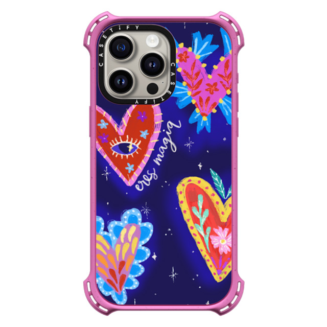 Nawara Studio x CASETiFY iPhone 15 Pro Max ケース Matte Pink バウンスケース Eres Magia