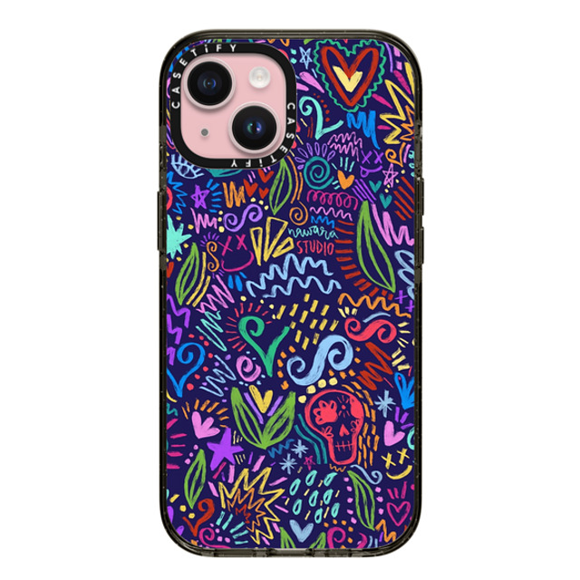 Nawara Studio x CASETiFY iPhone 15 Case Sticker,Skull Black インパクトケース Dream of Colors Mother's Day Nawara Studio x CASETiFY iPhone 15 Case Sticker,Skull Black インパクトケース Dream of Colors Mother's Day