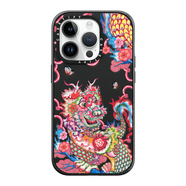 Phannapast x CASETiFY iPhone 14 Pro ケース マットブラック インパクトケース MagSafe対応 Dragon's reign