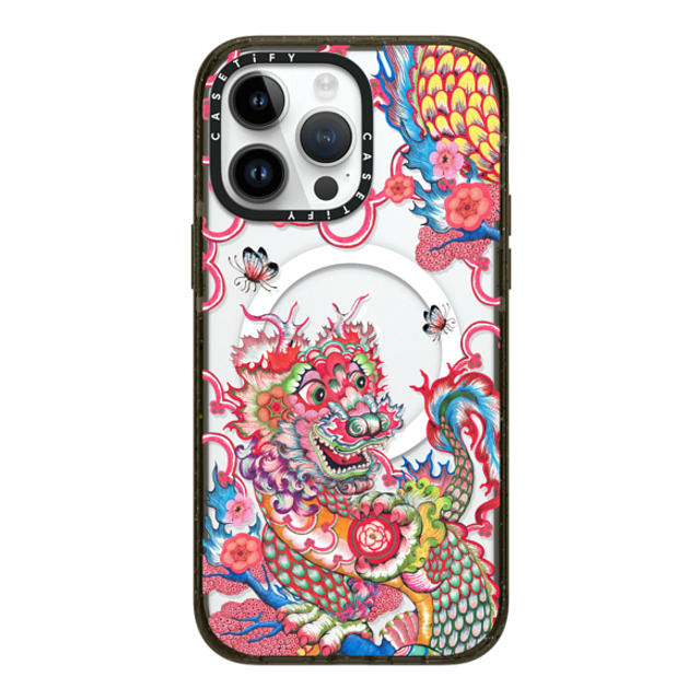 Phannapast x CASETiFY iPhone 14 Pro Max ケース ブラック インパクトケース MagSafe対応 Dragon's reign