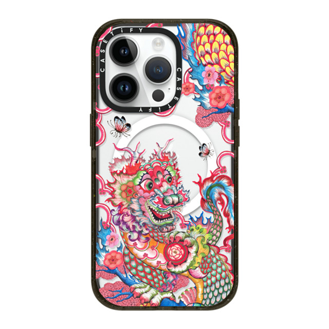 Phannapast x CASETiFY iPhone 14 Pro ケース ブラック インパクトケース MagSafe対応 Dragon's reign