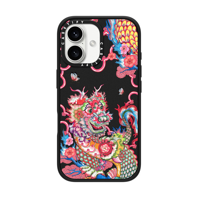 Phannapast x CASETiFY iPhone 16 ケース マットブラック インパクトケース MagSafe対応 Dragon's reign