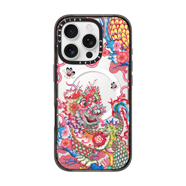 Phannapast x CASETiFY iPhone 16 Pro ケース ブラック インパクトケース MagSafe対応 Dragon's reign