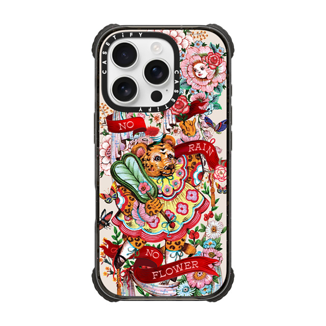 Phannapast x CASETiFY iPhone 16 Pro Case Floral,Tiger Black ウルトラ インパクトケース MagSafe 対応 No rain, No flower by Phannapast Mother's Day Phannapast x CASETiFY iPhone 16 Pro Case Floral,Tiger Black ウルトラ インパクトケース MagSafe 対応 No rain, No flower by Phannapast Mother's Day