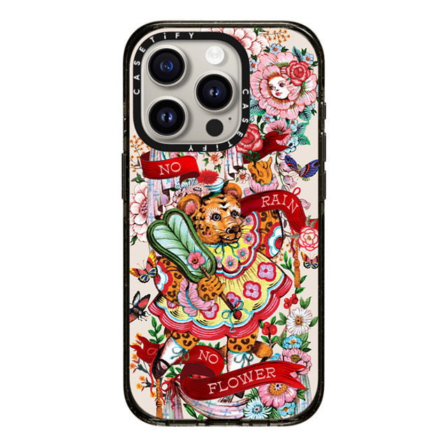 Phannapast x CASETiFY iPhone 15 Pro Case Floral,Tiger Black Impact Case MagSafe Compatible No rain, No flower by Phannapast Mother's Day Phannapast x CASETiFY iPhone 15 Pro Case Floral,Tiger Black Impact Case MagSafe Compatible No rain, No flower by Phannapast Mother's Day