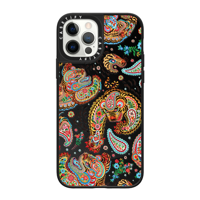 Phannapast x CASETiFY iPhone 12 Pro ケース Sticker,Tiger Black on Black ミラーケース MagSafe対応 Tiger universe paisley by Phannapast Father's Day Phannapast x CASETiFY iPhone 12 Pro ケース Sticker,Tiger Black on Black ミラーケース MagSafe対応 Tiger universe paisley by Phannapast Father's Day