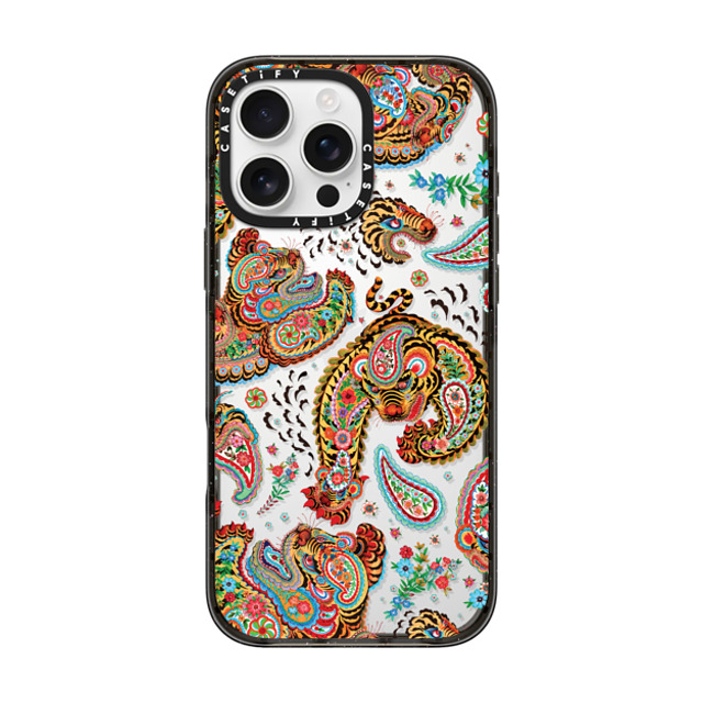 Phannapast x CASETiFY iPhone 16 Pro Max ケース Sticker,Tiger ブラック インパクトケース Tiger universe paisley by Phannapast Father's Day Phannapast x CASETiFY iPhone 16 Pro Max ケース Sticker,Tiger ブラック インパクトケース Tiger universe paisley by Phannapast Father's Day