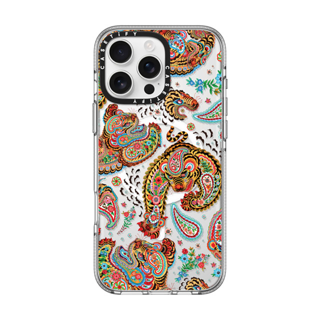 Phannapast x CASETiFY iPhone 16 Pro Max ケース Sticker,Tiger クリア クリア ケース MagSafe対応 Tiger universe paisley by Phannapast Father's Day Phannapast x CASETiFY iPhone 16 Pro Max ケース Sticker,Tiger クリア クリア ケース MagSafe対応 Tiger universe paisley by Phannapast Father's Day