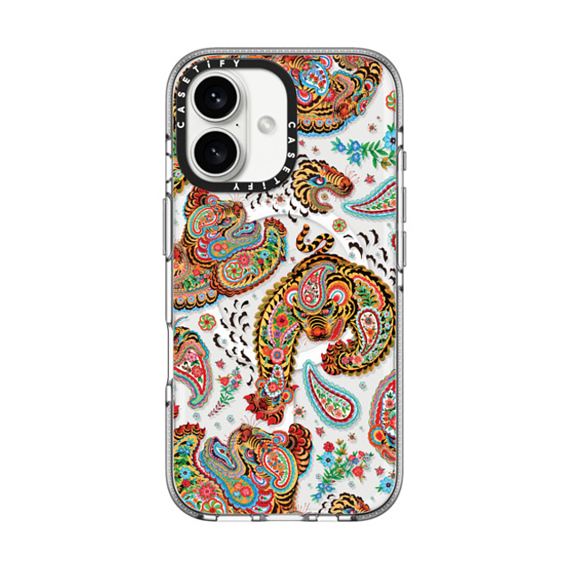Phannapast x CASETiFY iPhone 16 ケース Sticker,Tiger クリア クリア ケース MagSafe対応 Tiger universe paisley by Phannapast Father's Day Phannapast x CASETiFY iPhone 16 ケース Sticker,Tiger クリア クリア ケース MagSafe対応 Tiger universe paisley by Phannapast Father's Day