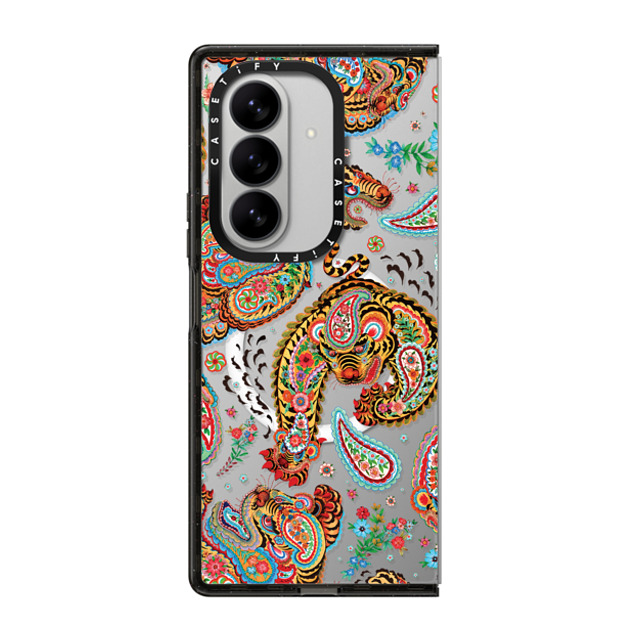 Phannapast x CASETiFY Galaxy Z Fold7 Case Sticker,Floral ブラック マグネット式 インパクトケース Tiger universe paisley by Phannapast New iPhone Phannapast x CASETiFY Galaxy Z Fold7 Case Sticker,Floral ブラック マグネット式 インパクトケース Tiger universe paisley by Phannapast New iPhone