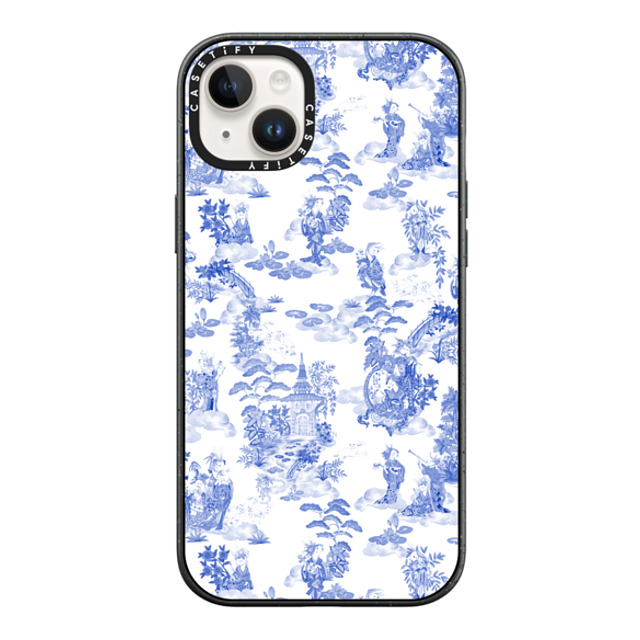 Phannapast x CASETiFY iPhone 14 Plus ケース マットブラック インパクトケース MagSafe対応 Moon Caravan Toile by Phannapast