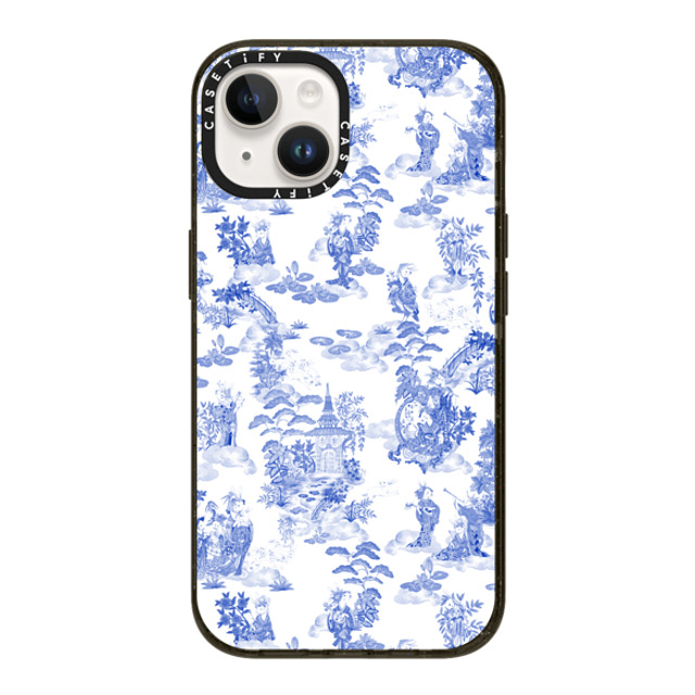 Phannapast x CASETiFY iPhone 14 ケース ブラック インパクトケース Moon Caravan Toile by Phannapast