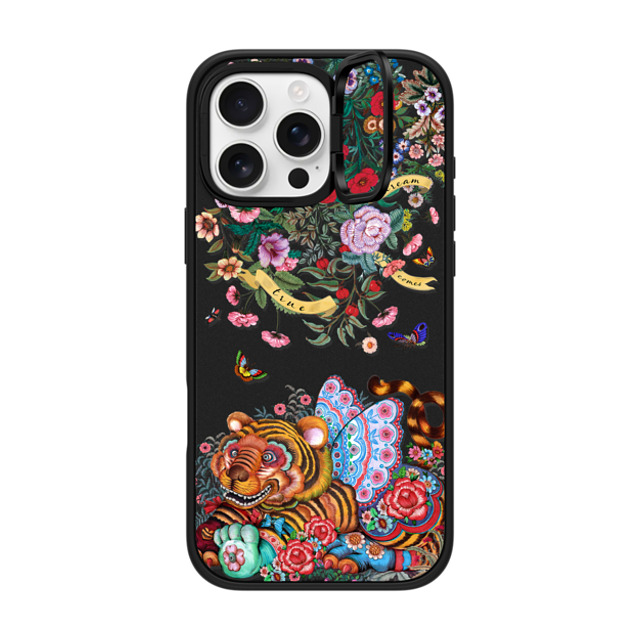 Phannapast x CASETiFY iPhone 16 Pro Max ケース マットブラック インパクトリングスタンドケース MagSafe対応 dream comes true glitter by Phannapast