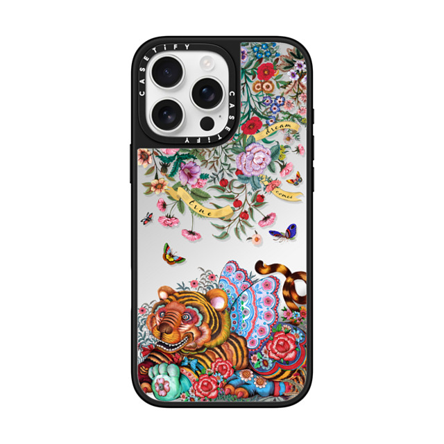 Phannapast x CASETiFY iPhone 16 Pro Max ケース Silver on Black ミラーケース MagSafe対応 dream comes true glitter by Phannapast