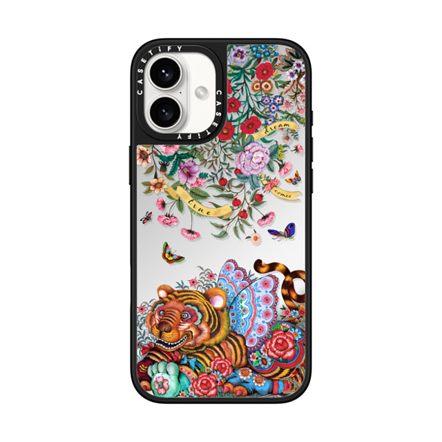 Phannapast x CASETiFY iPhone 16 Plus Case Silver on Black ミラーケース MagSafe対応 dream comes true glitter by Phannapast Phannapast x CASETiFY iPhone 16 Plus Case Silver on Black ミラーケース MagSafe対応 dream comes true glitter by Phannapast