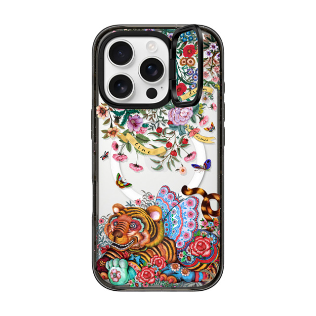 Phannapast x CASETiFY iPhone 16 Pro ケース ブラック インパクトリングスタンドケース MagSafe対応 dream comes true glitter by Phannapast