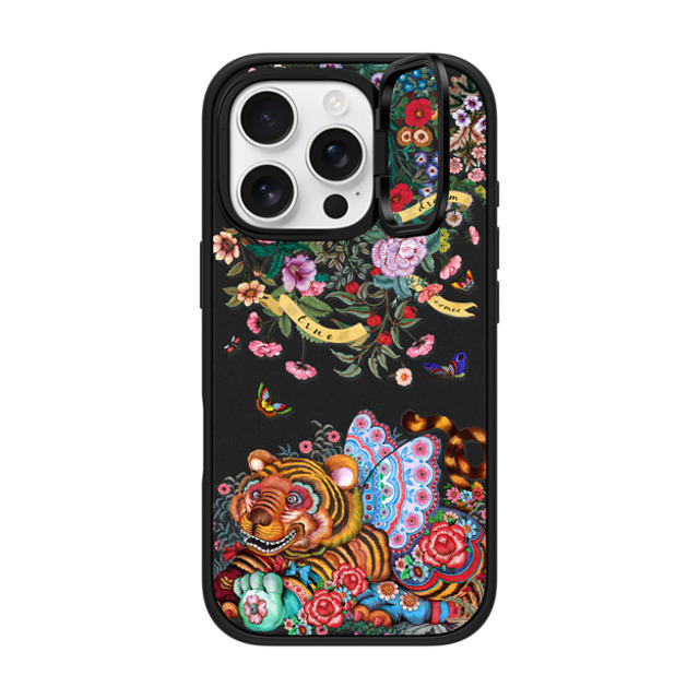 Phannapast x CASETiFY iPhone 16 Pro ケース マットブラック インパクトリングスタンドケース MagSafe対応 dream comes true glitter by Phannapast