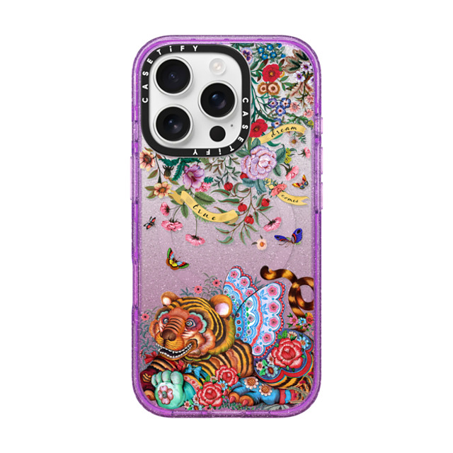 Phannapast x CASETiFY iPhone 16 Pro Case Floral,Tiger Glitter Purple Impact Case MagSafe Compatible dream comes true glitter by Phannapast Father's Day Phannapast x CASETiFY iPhone 16 Pro Case Floral,Tiger Glitter Purple Impact Case MagSafe Compatible dream comes true glitter by Phannapast Father's Day