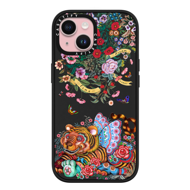 Phannapast x CASETiFY iPhone 15 ケース マットブラック インパクトケース MagSafe対応 dream comes true glitter by Phannapast