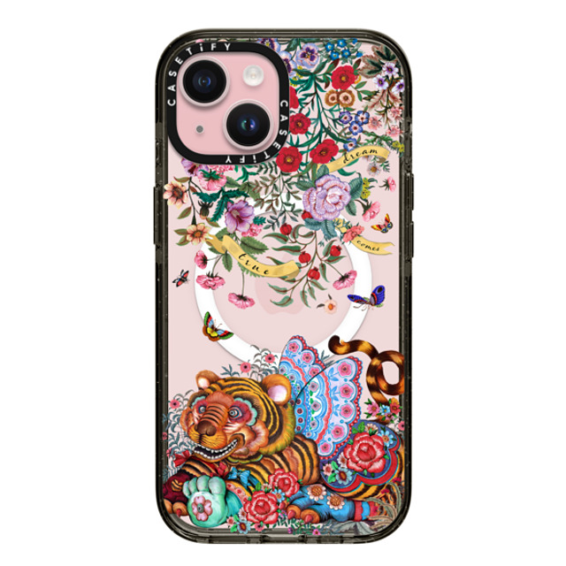 Phannapast x CASETiFY iPhone 15 ケース Floral,Tiger ブラック インパクトケース MagSafe対応 dream comes true glitter by Phannapast Father's Day Phannapast x CASETiFY iPhone 15 ケース Floral,Tiger ブラック インパクトケース MagSafe対応 dream comes true glitter by Phannapast Father's Day