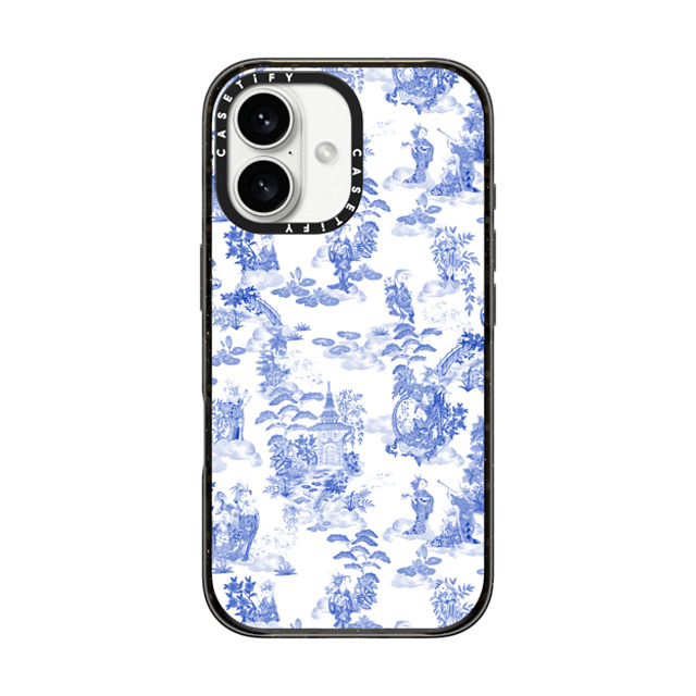 Phannapast x CASETiFY iPhone 16 ケース ブラック インパクトケース MagSafe対応 Moon Caravan Toile by Phannapast