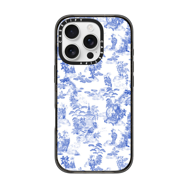 Phannapast x CASETiFY iPhone 16 Pro ケース ブラック インパクトケース MagSafe対応 Moon Caravan Toile by Phannapast