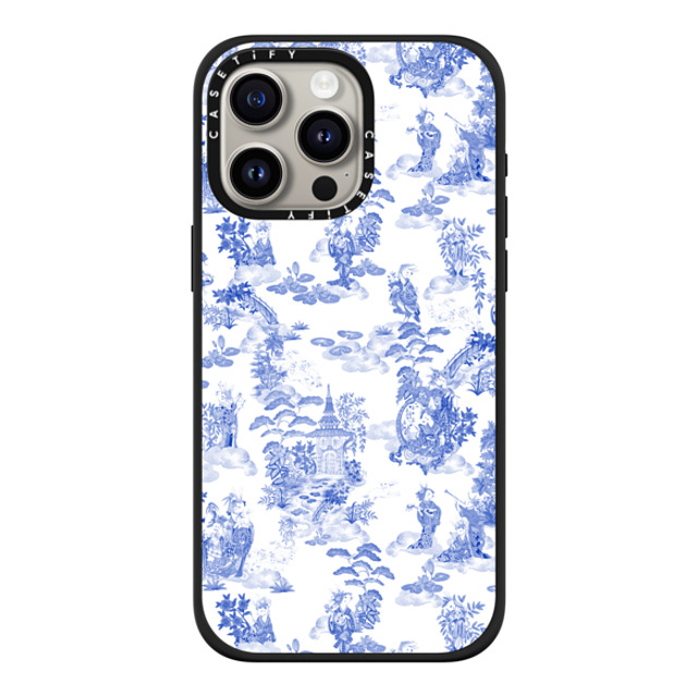 Phannapast x CASETiFY iPhone 15 Pro Max ケース マットブラック インパクトケース MagSafe対応 Moon Caravan Toile by Phannapast