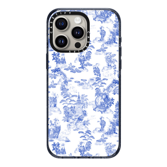 Phannapast x CASETiFY iPhone 15 Pro Max ケース Classic Blue インパクトケース MagSafe対応 Moon Caravan Toile by Phannapast