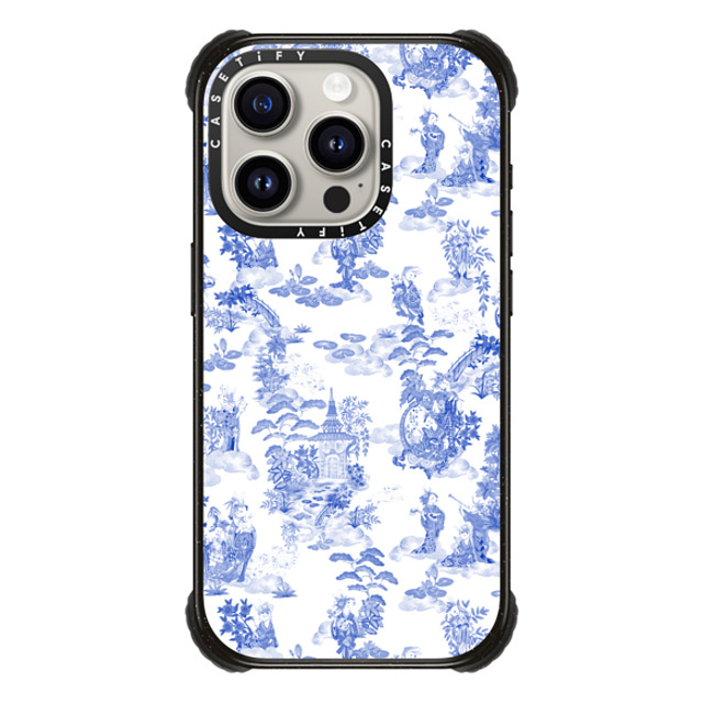 Phannapast x CASETiFY iPhone 15 Pro ケース ブラック ウルトラ インパクトケース MagSafe 対応 Moon Caravan Toile by Phannapast