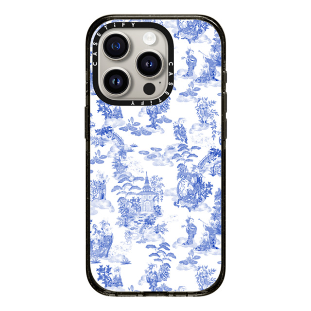 Phannapast x CASETiFY iPhone 15 Pro ケース ブラック インパクトケース MagSafe対応 Moon Caravan Toile by Phannapast