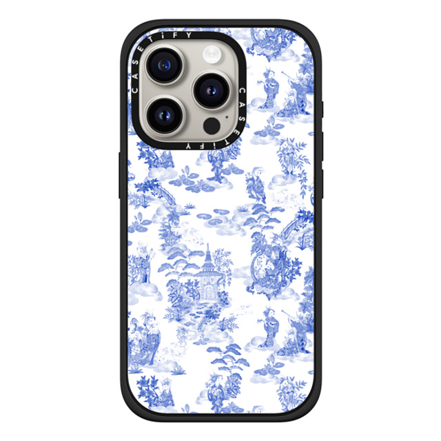 Phannapast x CASETiFY iPhone 15 Pro ケース マットブラック インパクトケース MagSafe対応 Moon Caravan Toile by Phannapast