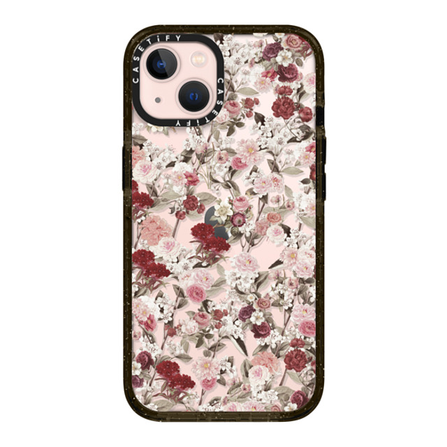 Monika Strigel x CASETiFY iPhone 13 ケース ブラック インパクトケース VINTAGE FLOWER MONDAY