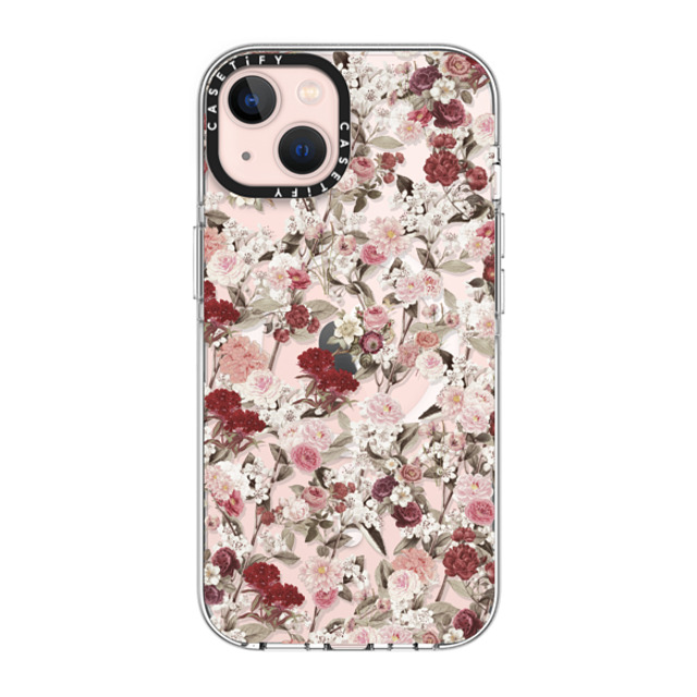 Monika Strigel x CASETiFY iPhone 13 ケース クリア クリア ケース MagSafe対応 VINTAGE FLOWER MONDAY