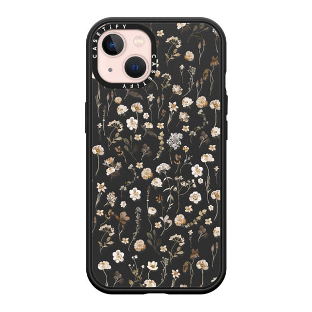 Monika Strigel x CASETiFY iPhone 13 ケース マットブラック インパクトケース MagSafe対応 WILDFLOWER FRIDAY