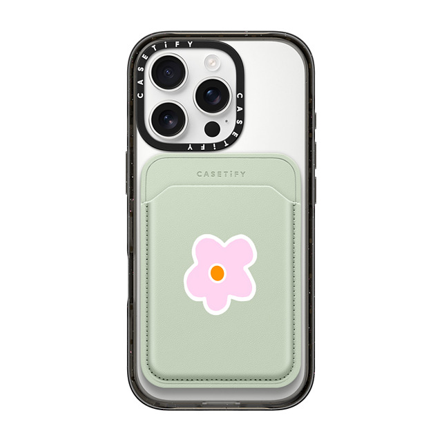 Monika Strigel x CASETiFY MagSafe ウォレット Mint/Brown Snappy BioVeg MagSafe ウォレット TINY DAISY TUESDAY